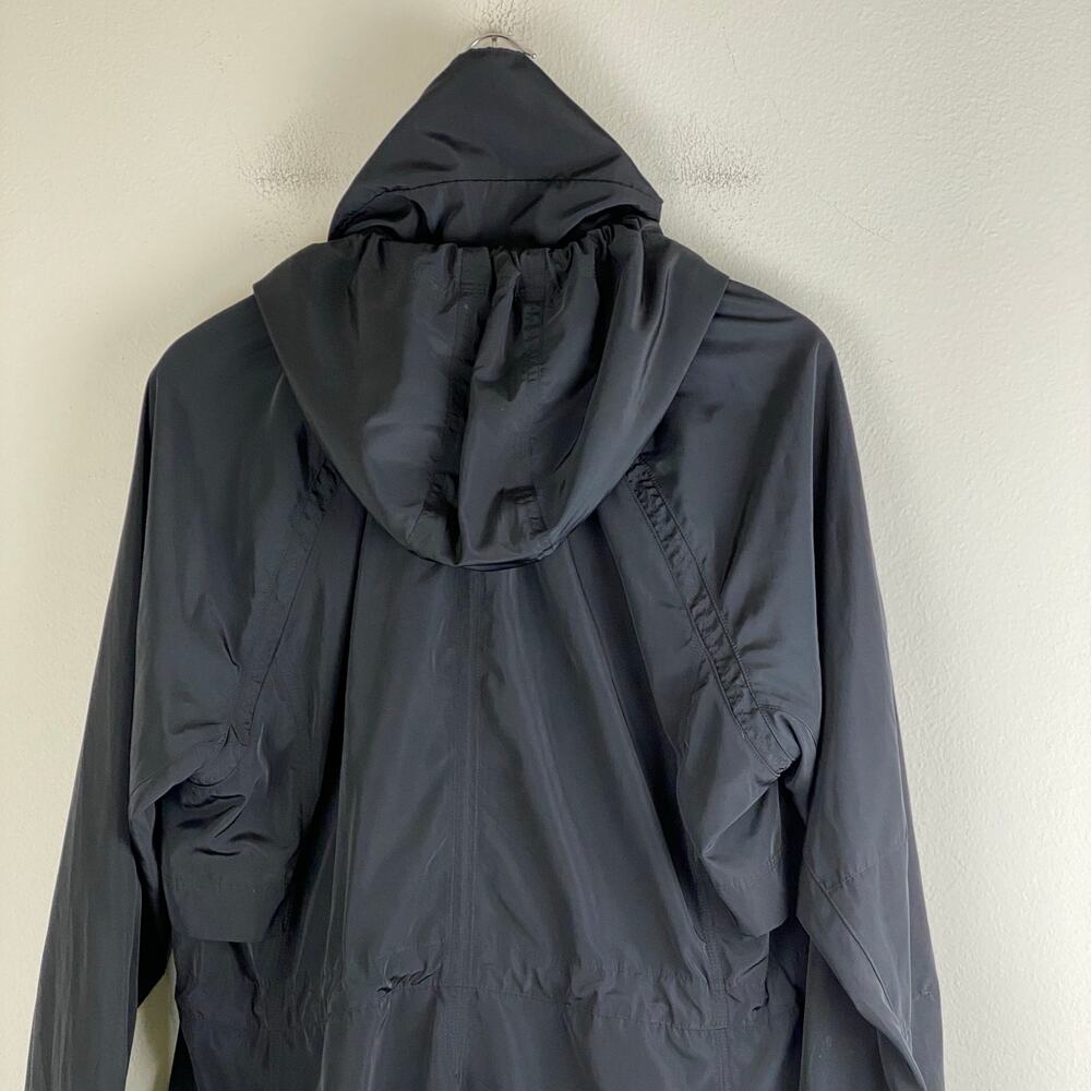 Athleta Rain Drop Jacket Black Anorak Cinch Waist Size L - Picture 9 of 14